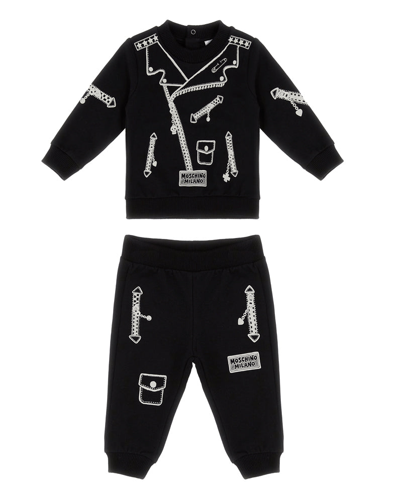 Baby Boys Black Tracksuit