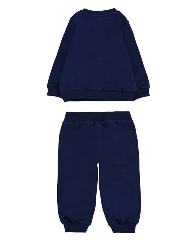 Baby Boys Navy Bear Logo Tracksuit