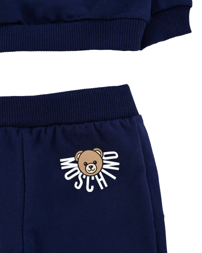 Baby Boys Navy Bear Logo Tracksuit