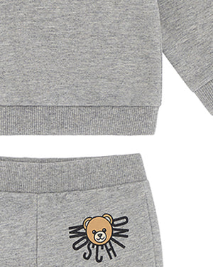 
  
    Moschino
  
 Baby Boys Grey Bear Logo Tracksuit