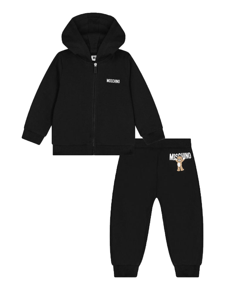 
  
    Moschino
  
 Baby Boys Black Logo Bear Tracksuit