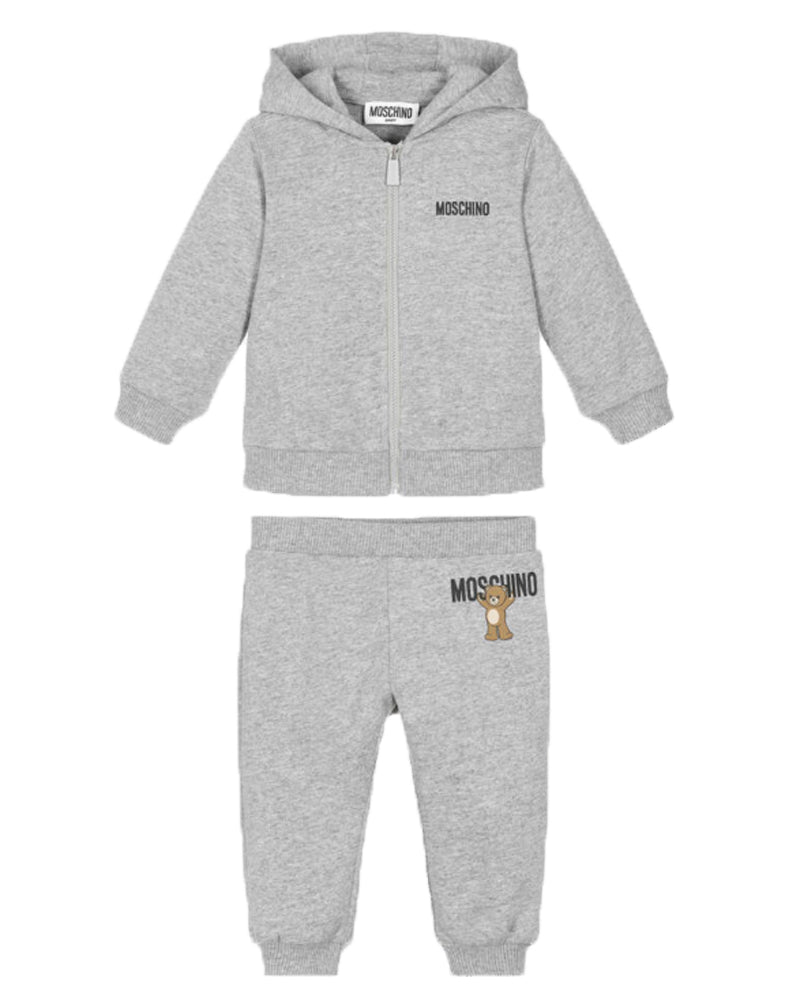 
  
    Moschino
  
 Baby Grey Bear Logo Tracksuit