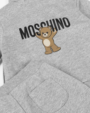 
  
    Moschino
  
 Baby Grey Bear Logo Tracksuit