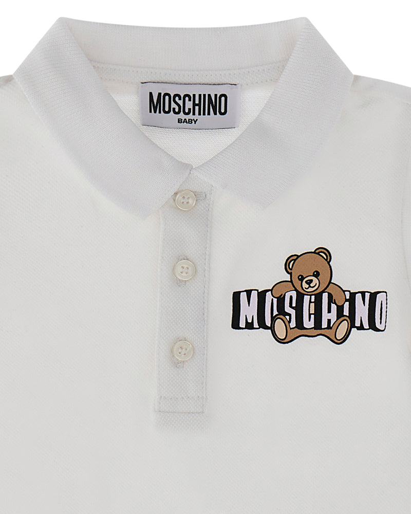 
  
    Moschino
  
 Baby Boys White Bear Polo
