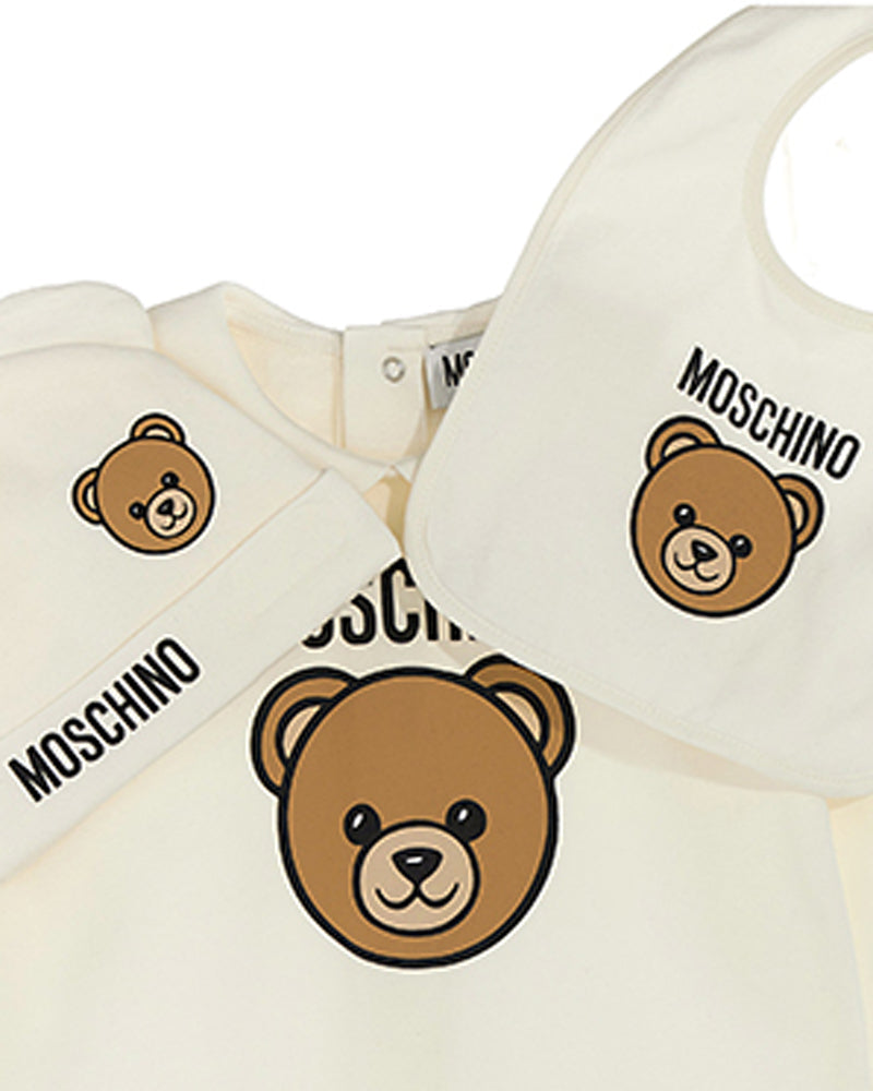 
  
    Moschino
  
 Baby Ivory Bear 3 Piece Gift Set