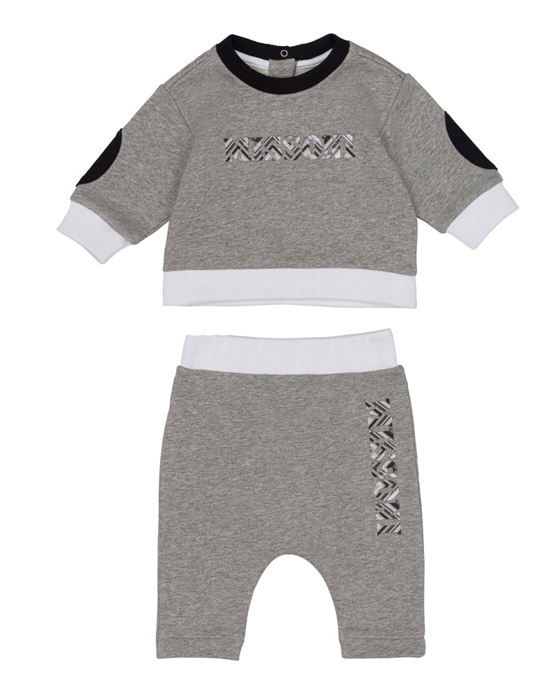 Baby Boys Grey Logo Tracksuit