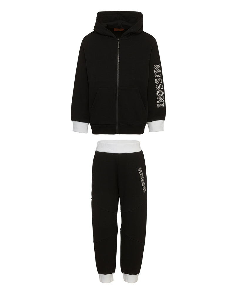 Boys Black Logo Tracksuit