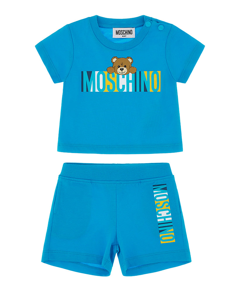 Baby Boys Blue Logo T &amp; Short Set