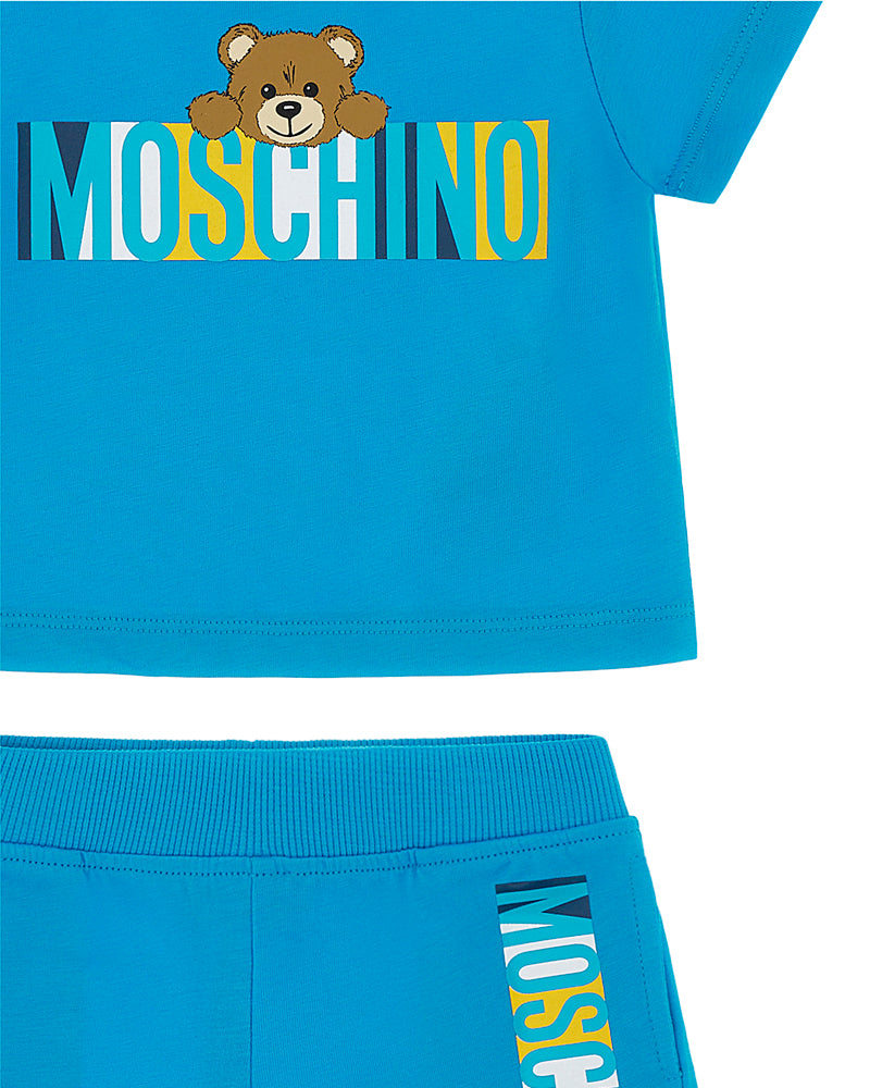 Baby Boys Blue Logo T &amp; Short Set