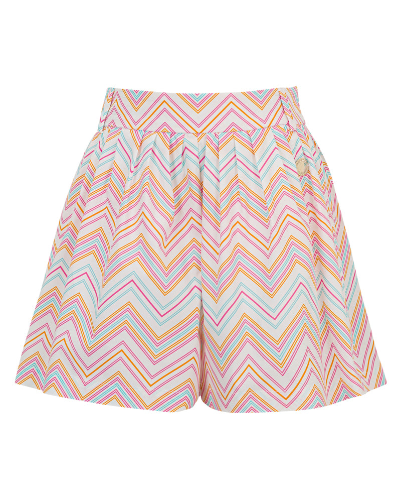 Girls Multi/Print ZigZag Shorts