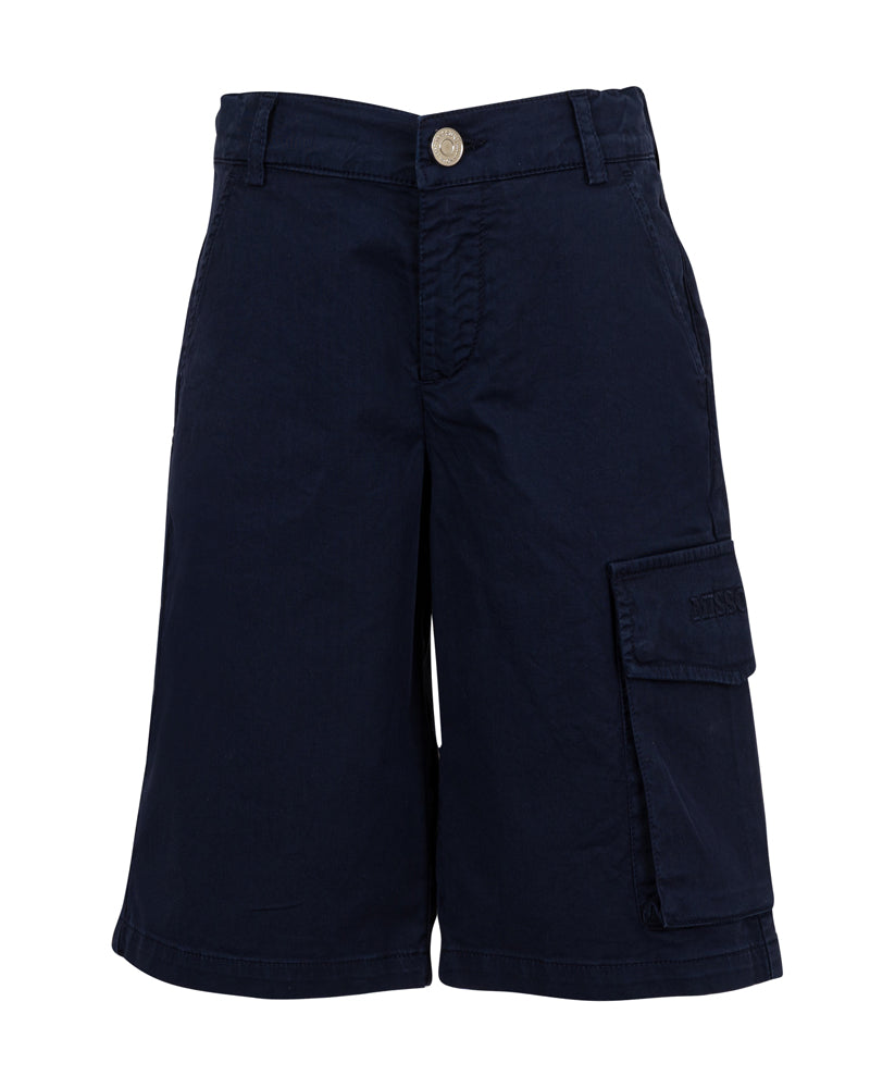 Boys Navy Cotton Twill Shorts