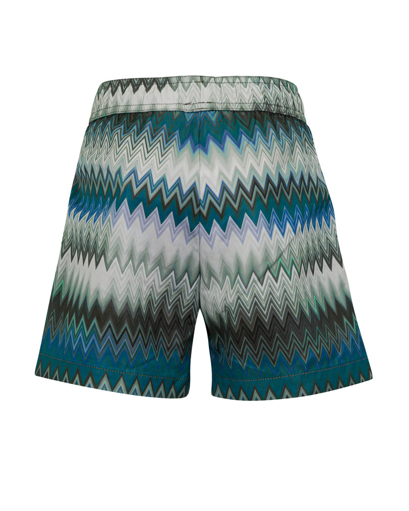 Boys Blue ZigZag Swim Shorts