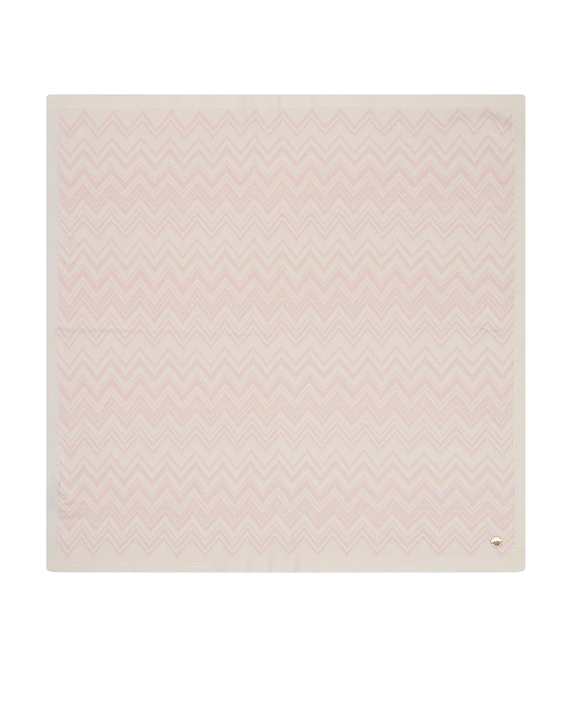 Baby Girls Pink Zigzag Knit Blanket