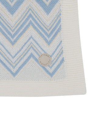 
  
    Missoni
  
 Baby Boys Blue Zigzag Knit Blanket