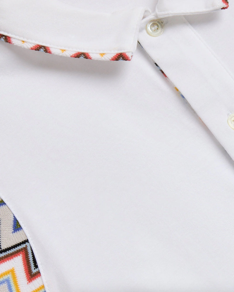 Boys White Cotton Polo