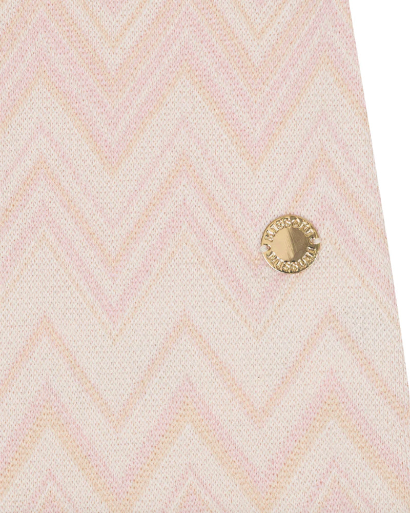 Baby Girls Pink Zig Zag Onesie &amp; Hat Set