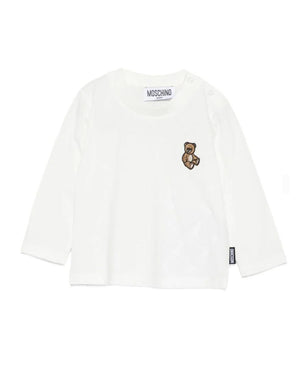 
  
    Moschino
  
 Baby Ivory Bear Patch Top