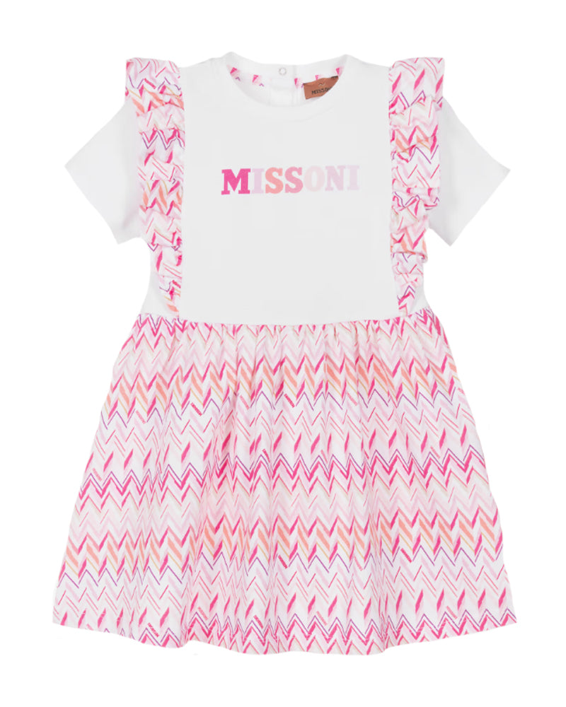 
  
    Missoni
  
 Baby Girls Pink Chevron Jersey Dress