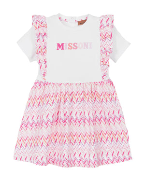 
  
    Missoni
  
 Baby Girls Pink Chevron Jersey Dress