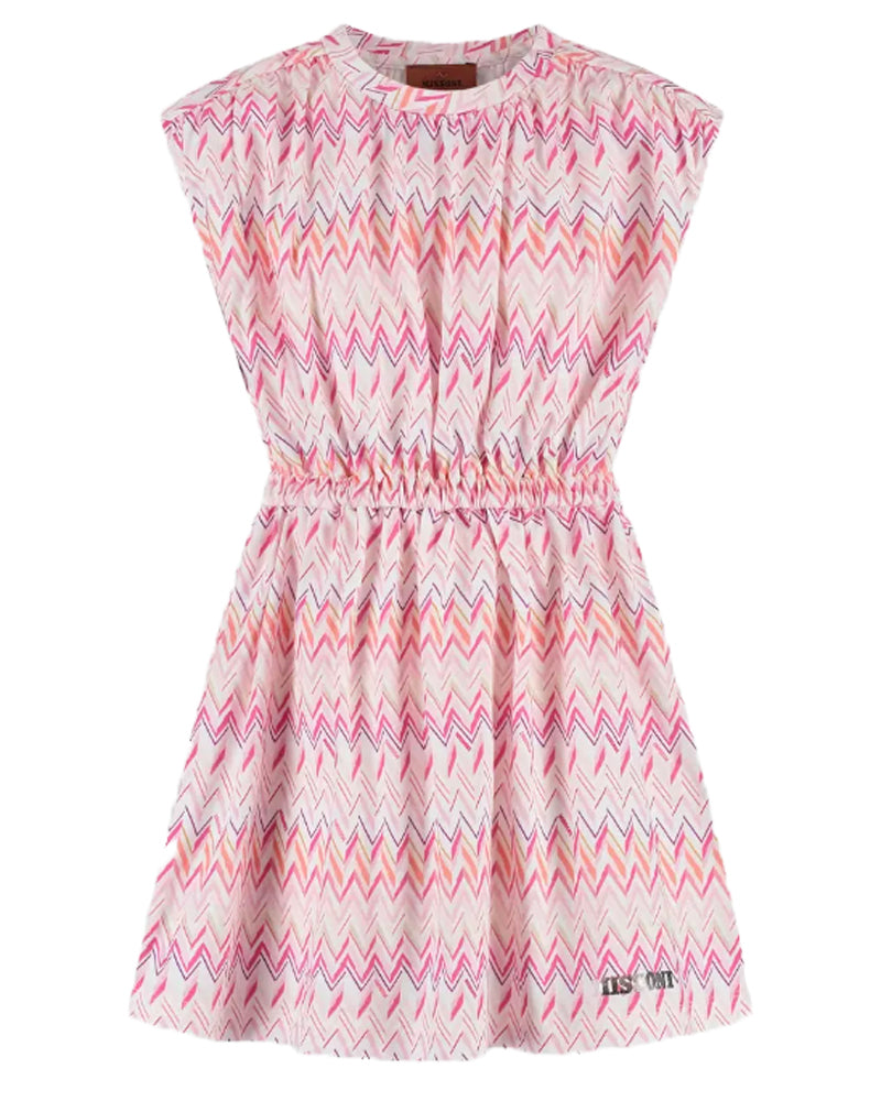 
  
    Missoni
  
 Girls Pink Chevron Jersey Dress