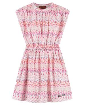 
  
    Missoni
  
 Girls Pink Chevron Jersey Dress