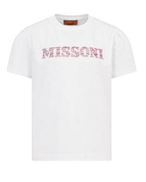 
  
    Missoni
  
 Girls White Crystal Logo T-Shirt