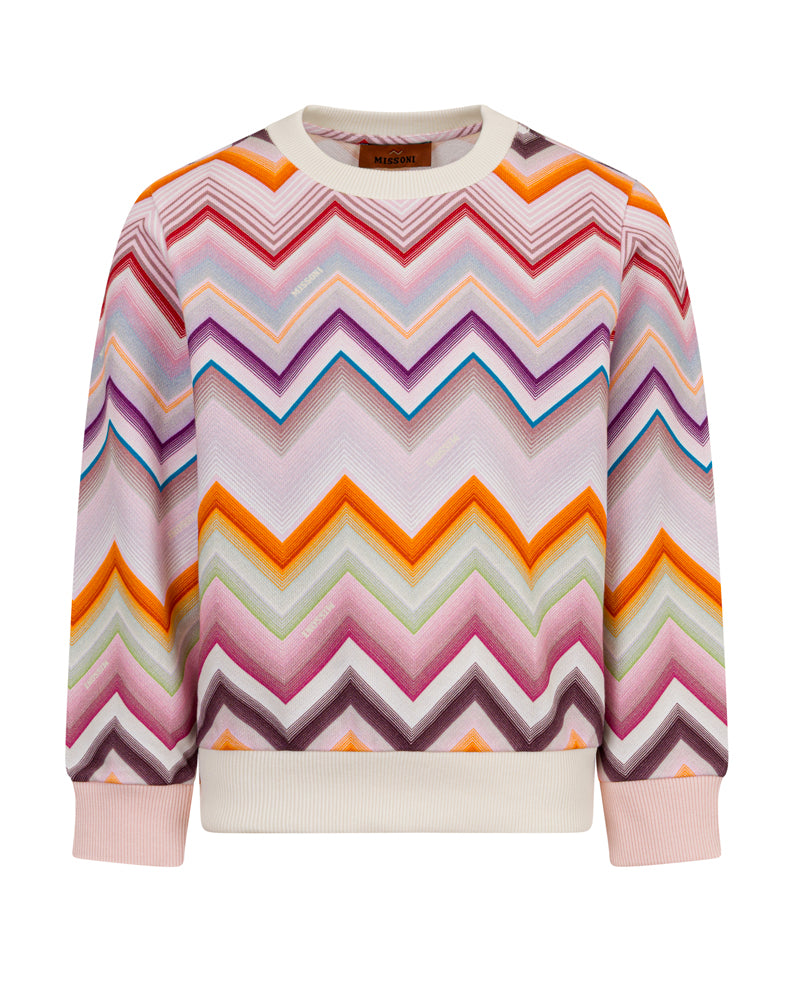 
  
    Missoni
  
 Girls Multi/Print Chevron Sweatshirt