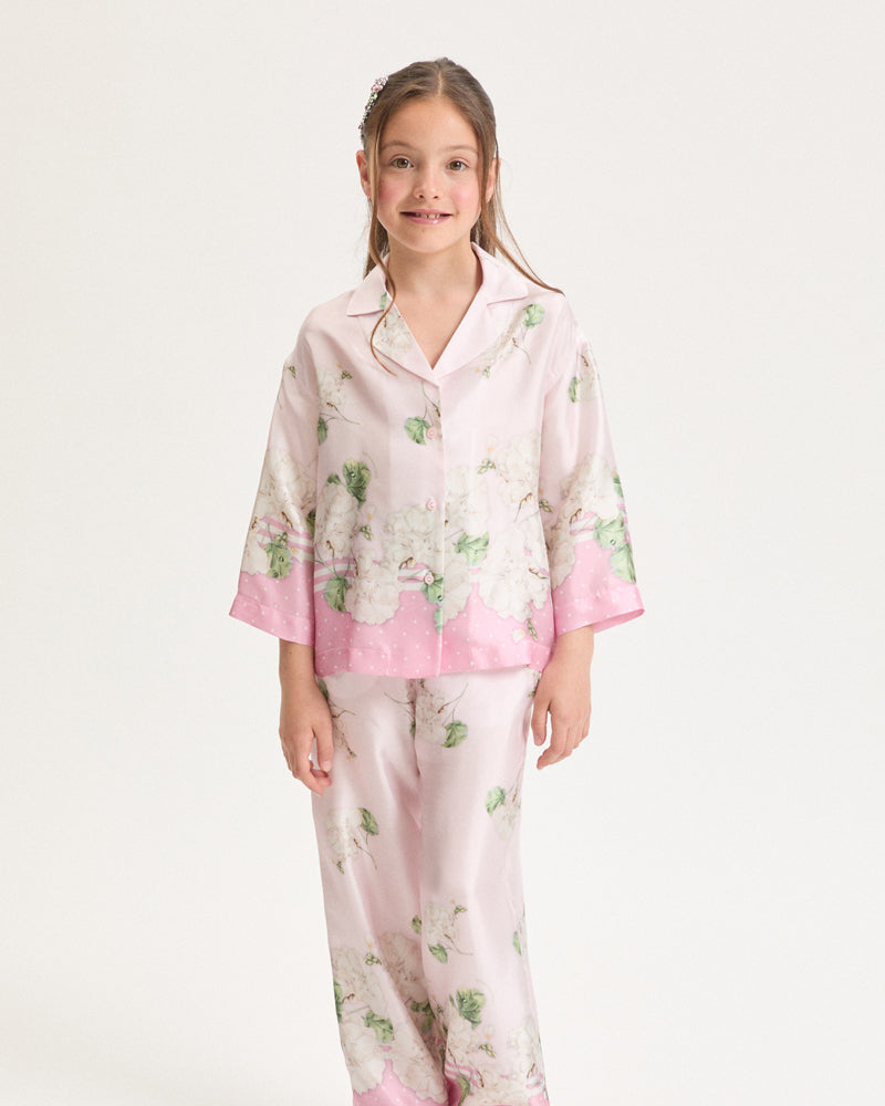 
  
    Monnalisa
  
 Girls Pink Floral Pants