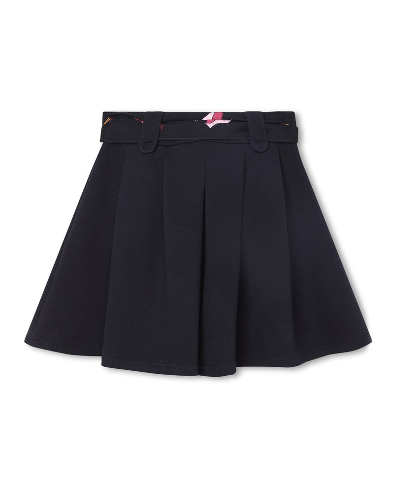 Girls Pleated Navy Skirt
