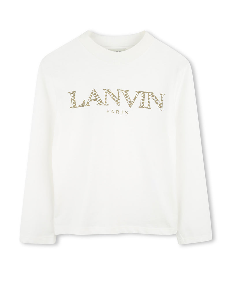 Girls Ivory Logo Top