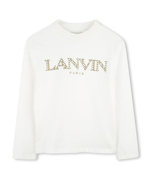 
  
    Lanvin
  
 Girls Ivory Logo Top