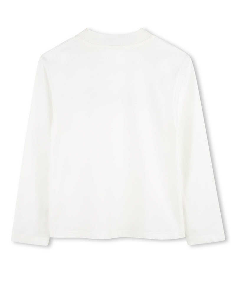 Girls Ivory Logo Top