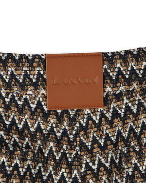 
  
    Lanvin
  
 Girls Beige/Black Tweed Skort