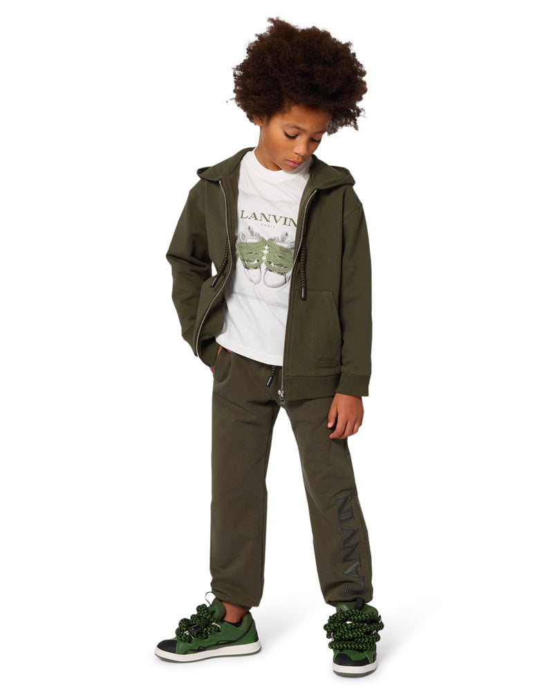 Boys Green Track Pants