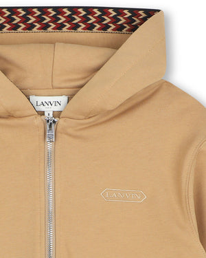 
  
    Lanvin
  
 Boys Beige Embroidered Logo Sweater