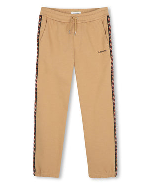 
  
    Lanvin
  
 Boys Beige Embroidered Logo Track Pants