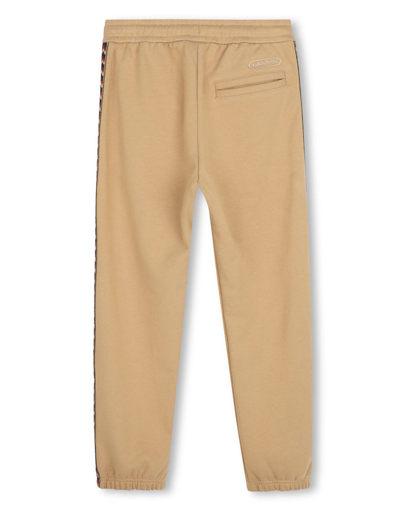 
  
    Lanvin
  
 Boys Beige Embroidered Logo Track Pants