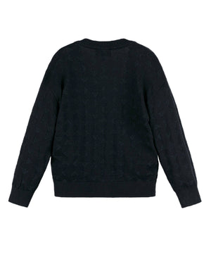 
  
    Emporio
  
    Armani
  
 Boys Navy Embroidered Eagel Cardigan