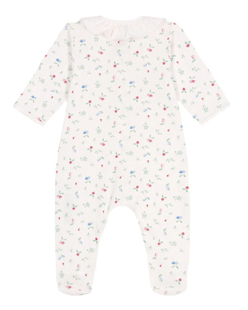 
  
    Petit
  
    Bateau
  
 Baby Girls Ivory Floral Onesie