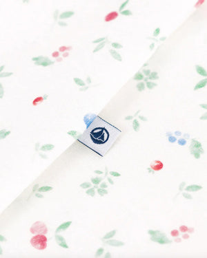 
  
    Petit
  
    Bateau
  
 Baby Girls Ivory Floral Onesie