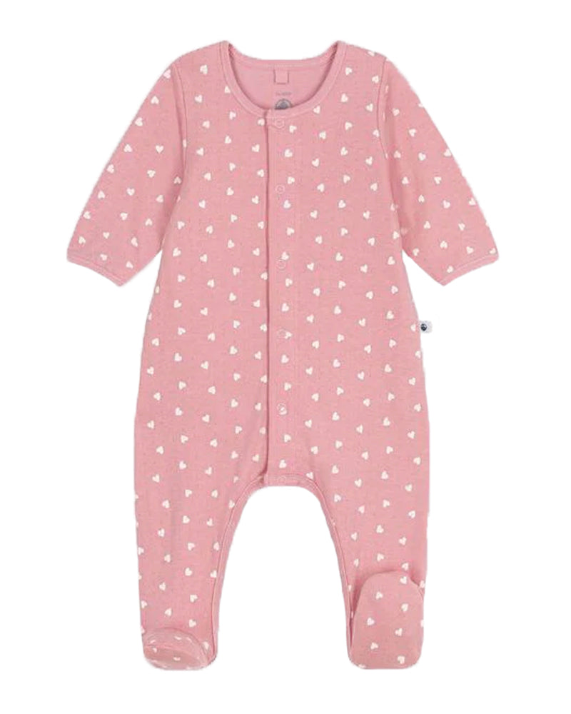 
  
    Petit
  
    Bateau
  
 Baby Girls Pink Heart Onesie