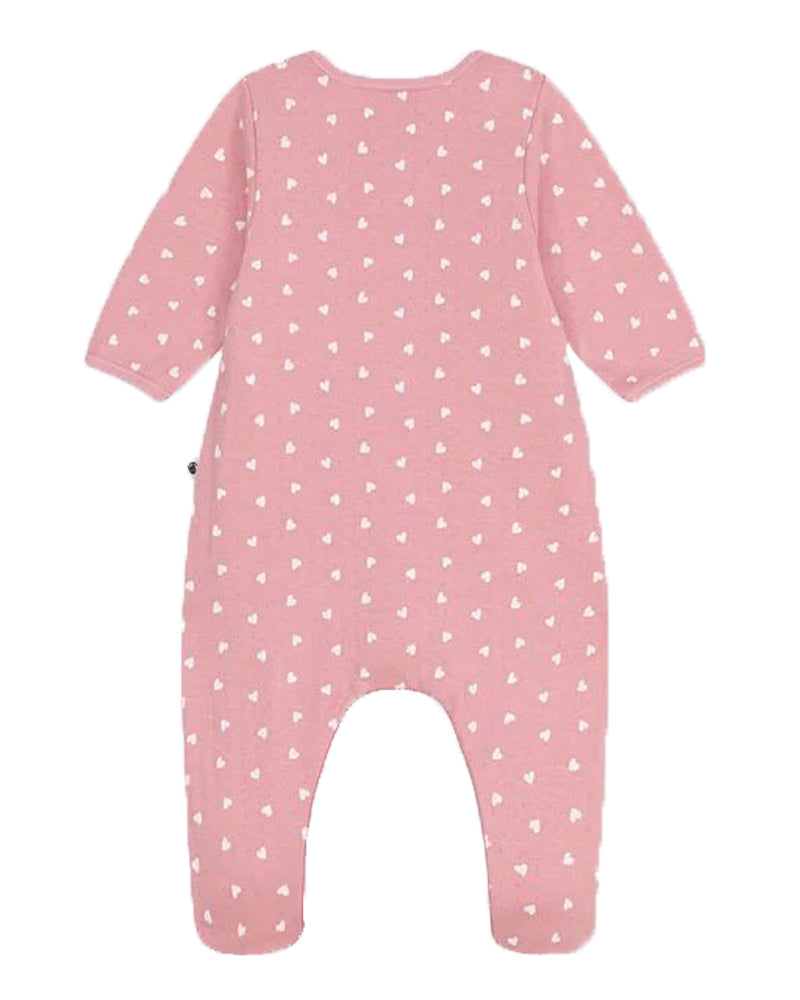 
  
    Petit
  
    Bateau
  
 Baby Girls Pink Heart Onesie