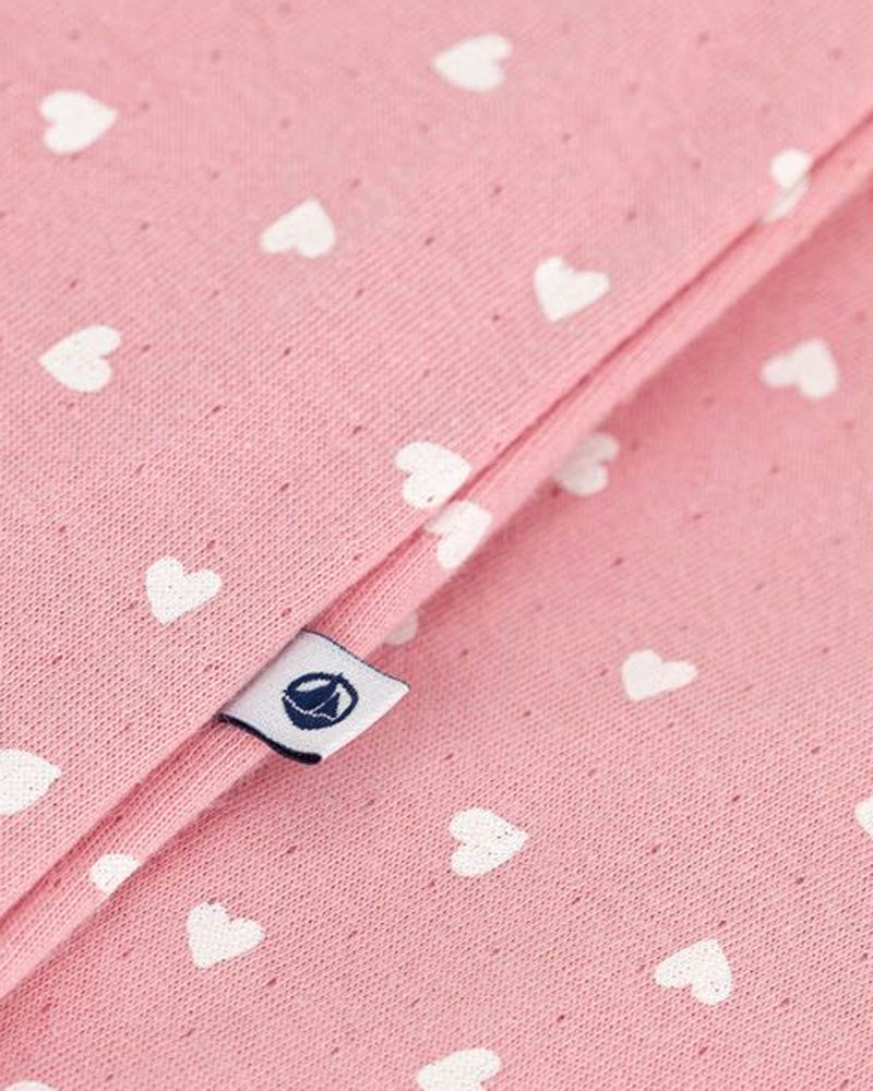 
  
    Petit
  
    Bateau
  
 Baby Girls Pink Heart Onesie