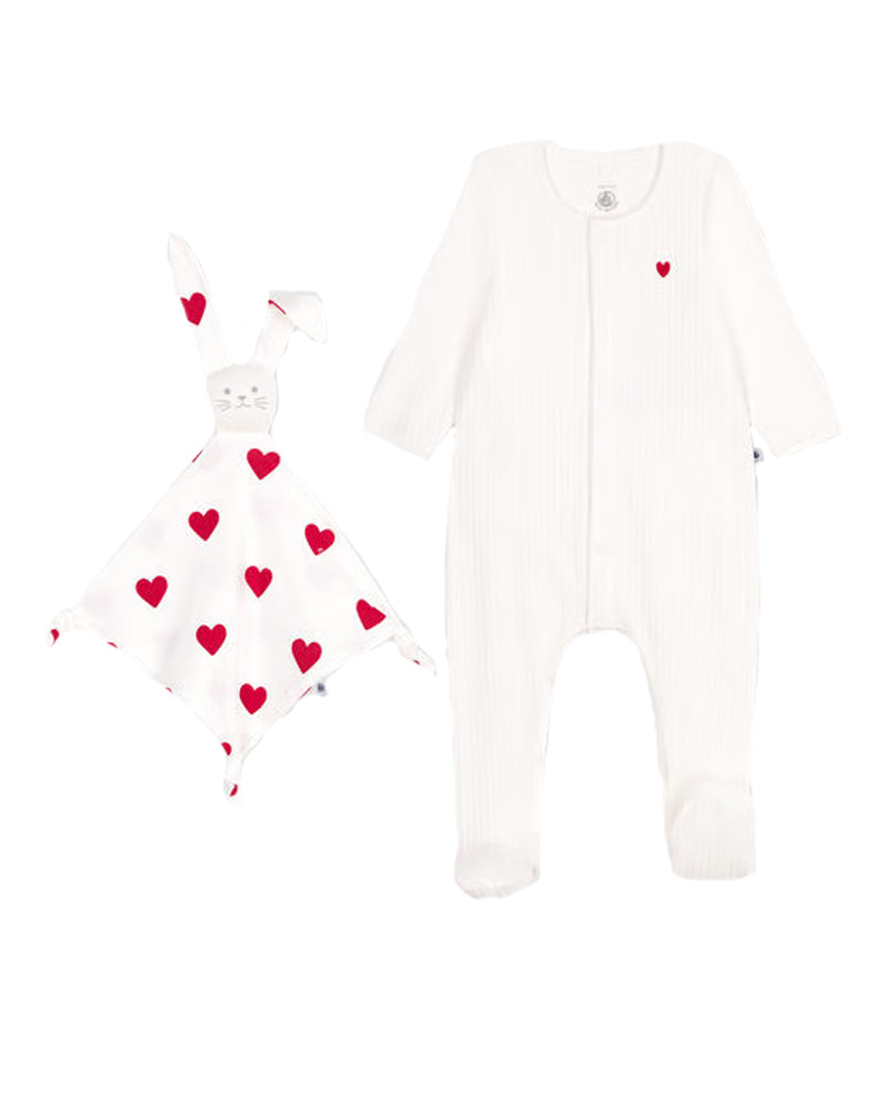 Baby Red Heart Onesie &amp; Toy Gift Set