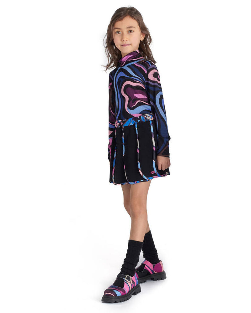 Girls Multi/Print Mock Neck Top