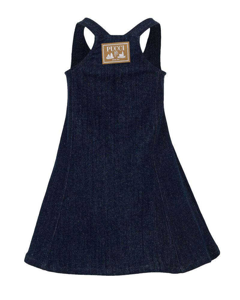 Girls Denim Sleeveless Dress