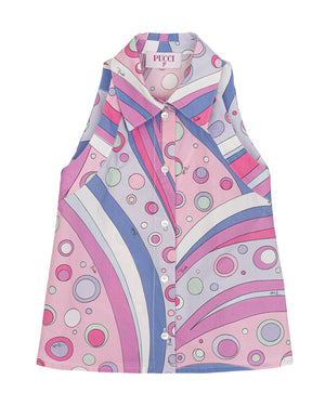 
  
    Emilio
  
    Pucci
  
 Girls Multi/Print Sleeveless Blouse