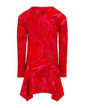 
  
    Emilio
  
    Pucci
  
 Girls Red Printed Jersey Dress