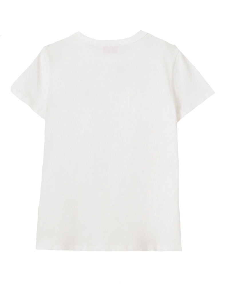 Girls White Heart T-Shirt