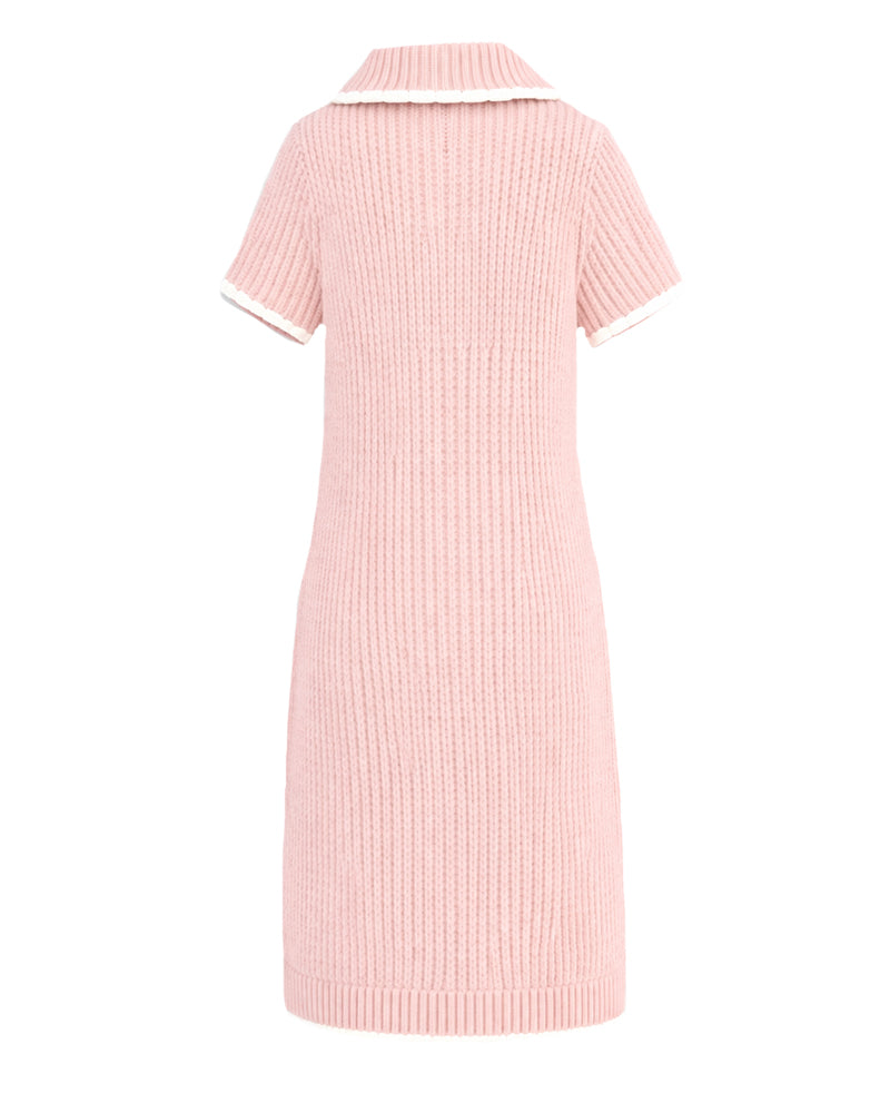 
  
    Emporio
  
    Armani
  
 Girls Pink Knit Collared Dress